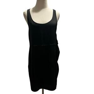 Acne Studios Black Racerback Casual Comfort Side Drape Ruffle Dress Sz 38/8